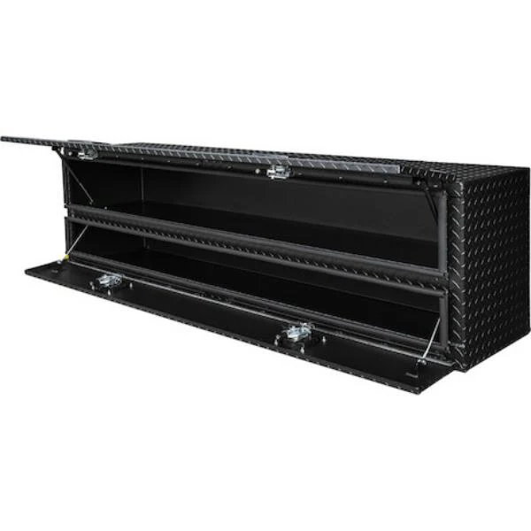 Buyers Products Flatbed Contractor Top Mount Truck Box With Drop Down Doors 72" Matte Black Aluminum Model 1722578 - Image 6