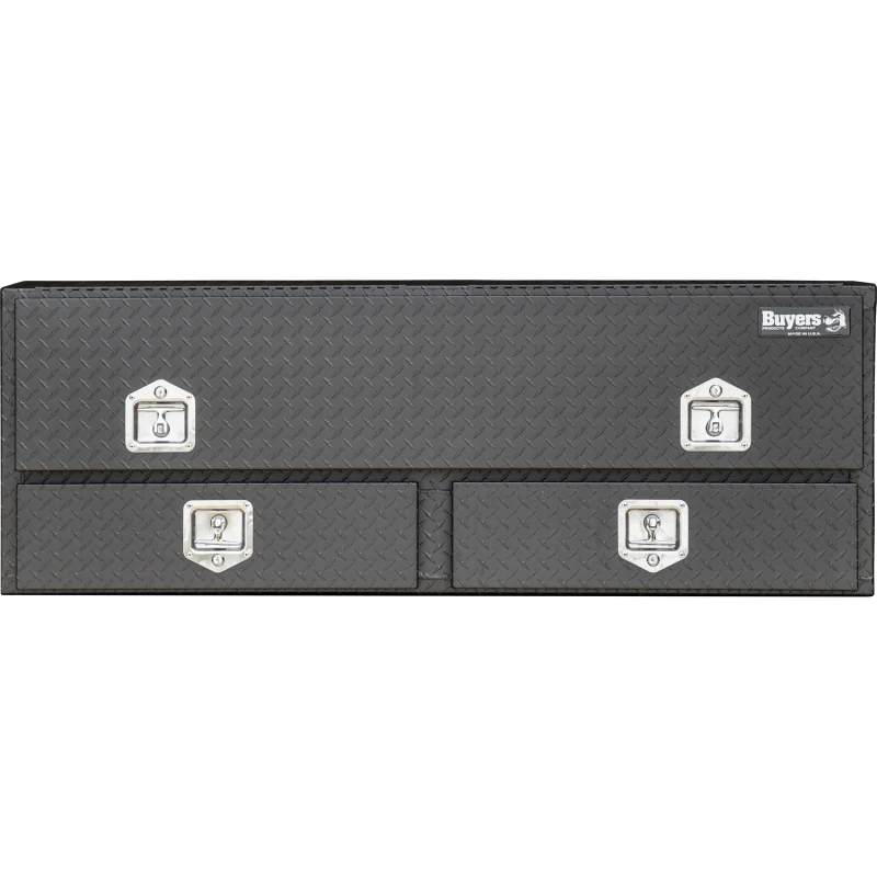 Buyers Products Pickup Contractor Top Mount Truck Box With Drawers 72" Matte Black Aluminum 1735641 - Image 8
