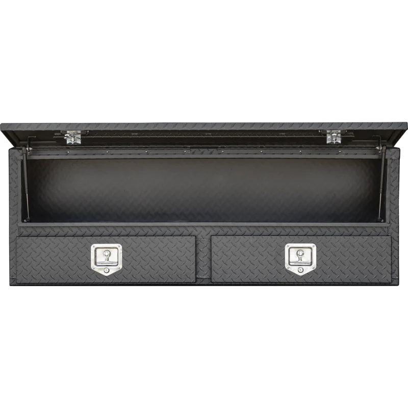 Buyers Products Pickup Contractor Top Mount Truck Box With Drawers 88" Matte Black Aluminum 1735651 - Image 9