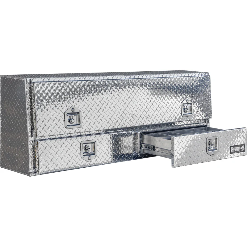 Buyers Products Pickup Contractor Top Mount Truck Box With Drawers 96" Aluminum 1705661 - Image 4