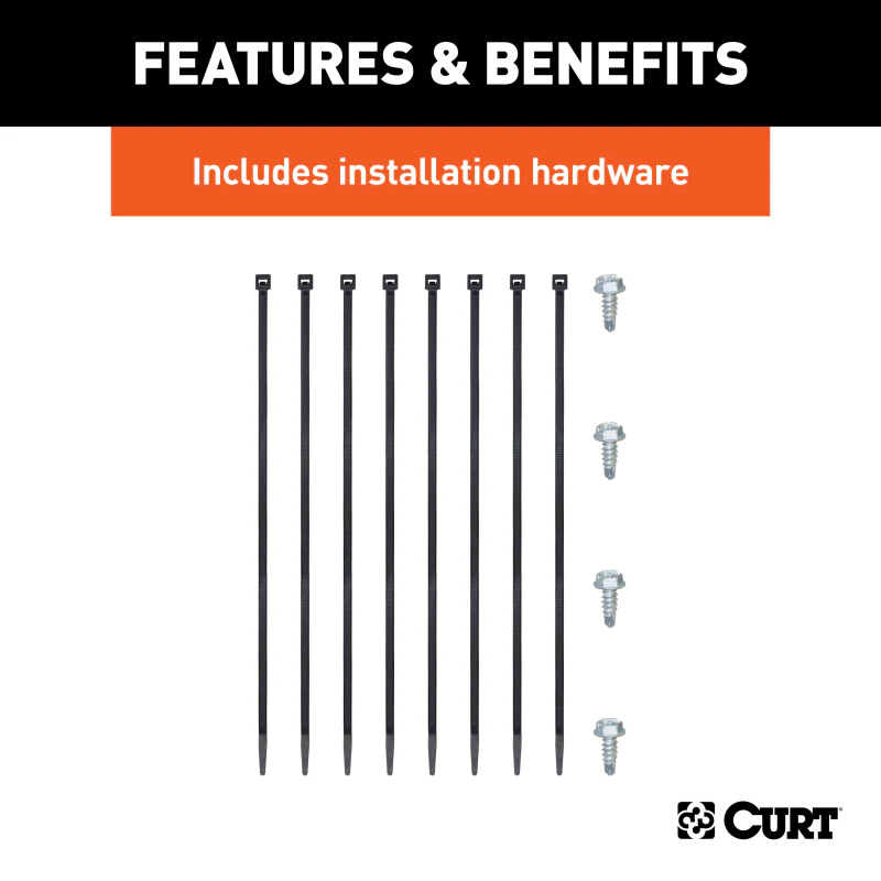 CURT 10' Custom Wiring Extension Harnesses (Adds 7-Way RV Blade to Truck Bed, 10-Pk) Model 56000010 - Image 7