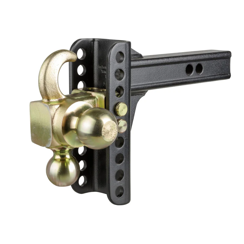 CURT Adjustable Channel Mount with Hook & Step Dual-Ball - 2" Shank, 14K, 6" Drop Model 45904 - Image 2