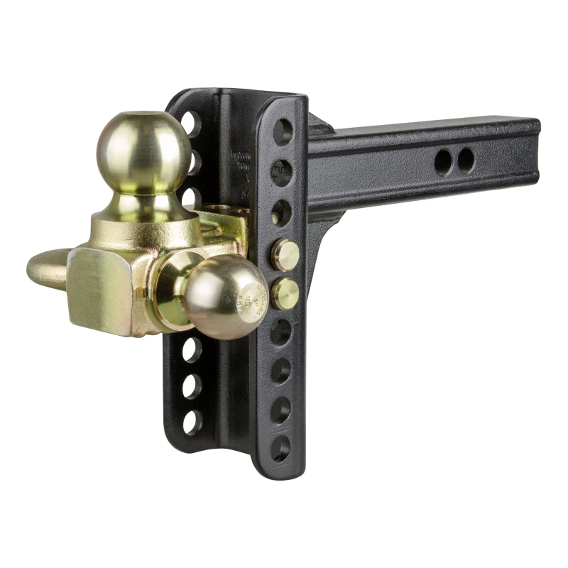 CURT Adjustable Channel Mount with Hook & Step Dual-Ball - 2" Shank, 14K, 6" Drop Model 45904 - Image 3