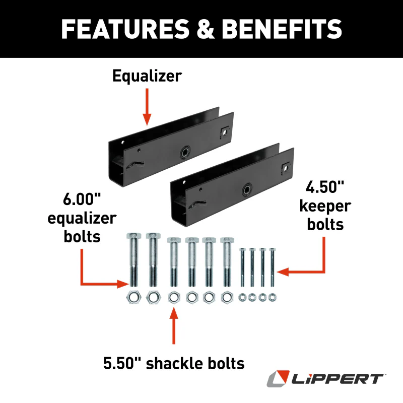 CURT Axle Attaching Parts for 12,000 & 16,000-lb. Slipper Tandem Axles - 48-1/4" Model 302964 - Image 3