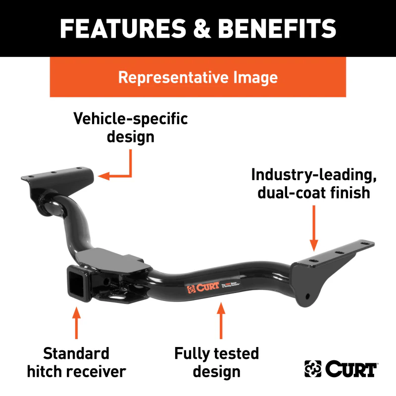 CURT Class 3 Trailer Hitch, 2" Receiver, Fits Select Ford Ranger Model 13607 - Image 2