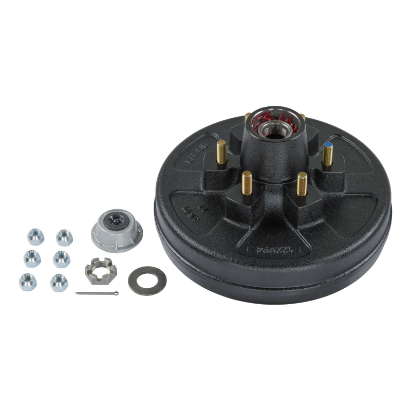 CURT Complete Pre-Greased Hub Assembly with Lug Nuts - 6,000-lb. Axles, 1/2" Stud Model 2024013262 - Image 2