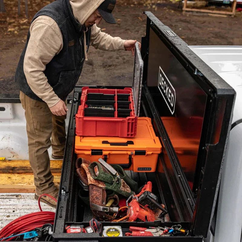 DECKED Full-Size Pickup Truck Tool Box Tundra Bed Rail Model DTB2T22-BLK - Image 19