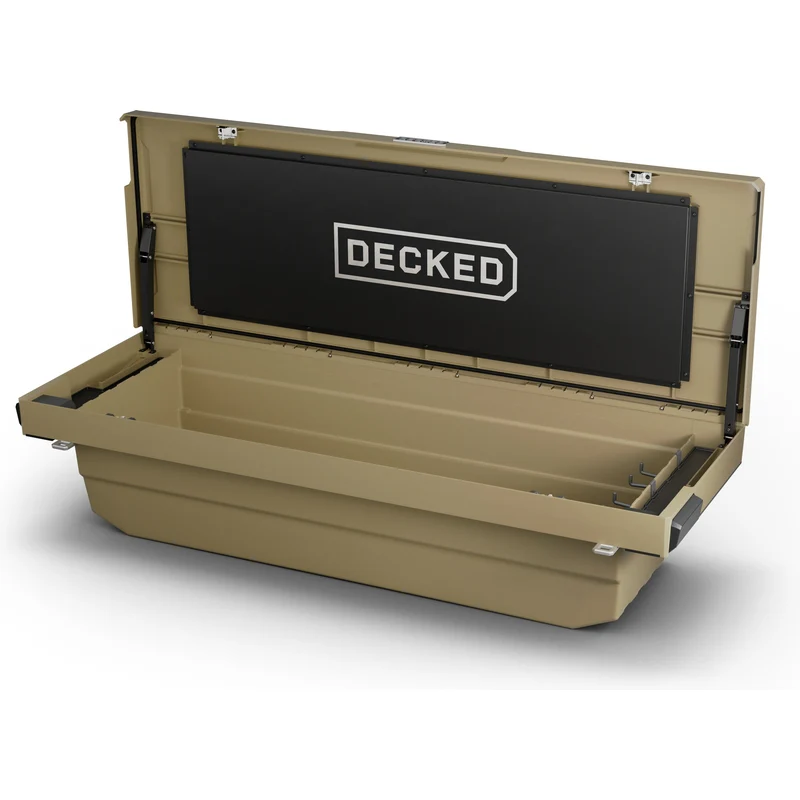 DECKED Full-Size Pickup Truck Tool Box Tundra Bed Rail Model DTB2T22-TAN - Image 5