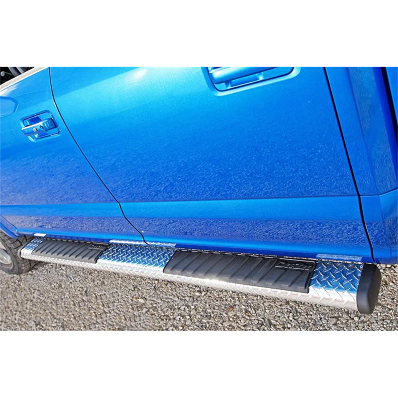 Dee Zee Black-Tread Aluminum Step Nerf Bars 6 in. Oval Cab Length Model DZ16412 - Image 4