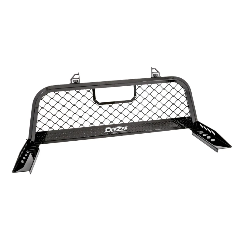 Dee Zee Aluminum Front Cab Rack W/Mesh Gloss Black Model DZ95050WRB