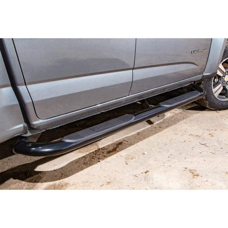 Dee Zee Textured Black Steel Step Nerf Bars 4 in. Oval Cab Length Model DZ372539 - Image 4