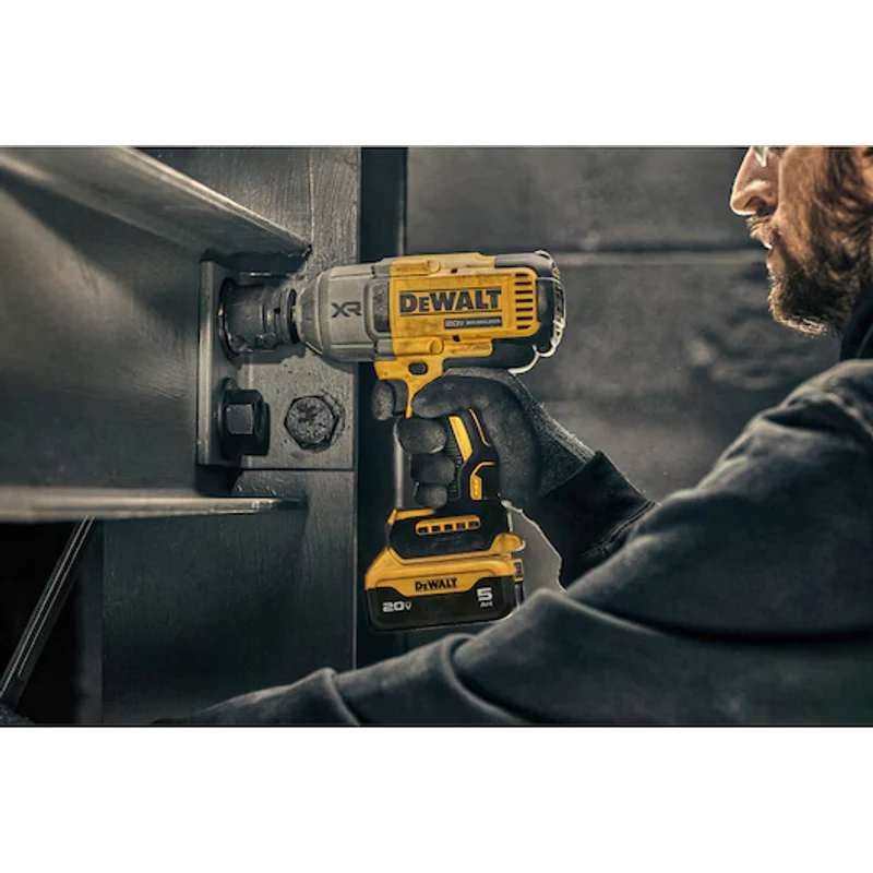 DeWalt 20V MAX* XR 1/2 In. High Torque Impact Wrench With Hog Ring Anvil Kit and (2) 5.0 Ah Batteries & Charger Kit DCF900P2 - Image 8