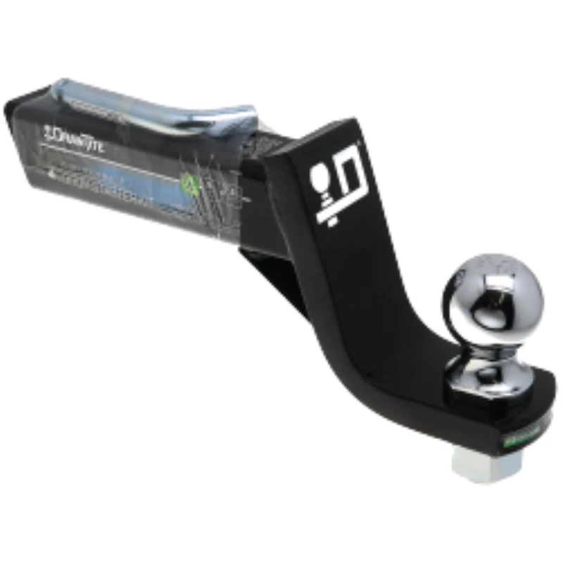 Draw-Tite Trailer Hitch Ball Mount Starter Kit, Fits 2 Inch Square Receiver, 4 Inch Drop, 7,500 lbs. Capacity, Includes 2-Inch Trailer Ball and Pin & Clip, Black Model 40644 - Image 2