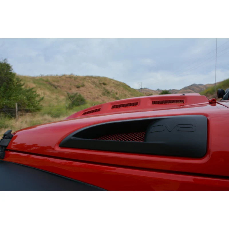 DV8 Offroad 2007-2018 Jeep Wrangler Heat Dispersion Hood Model HDMB07-02 - Image 8