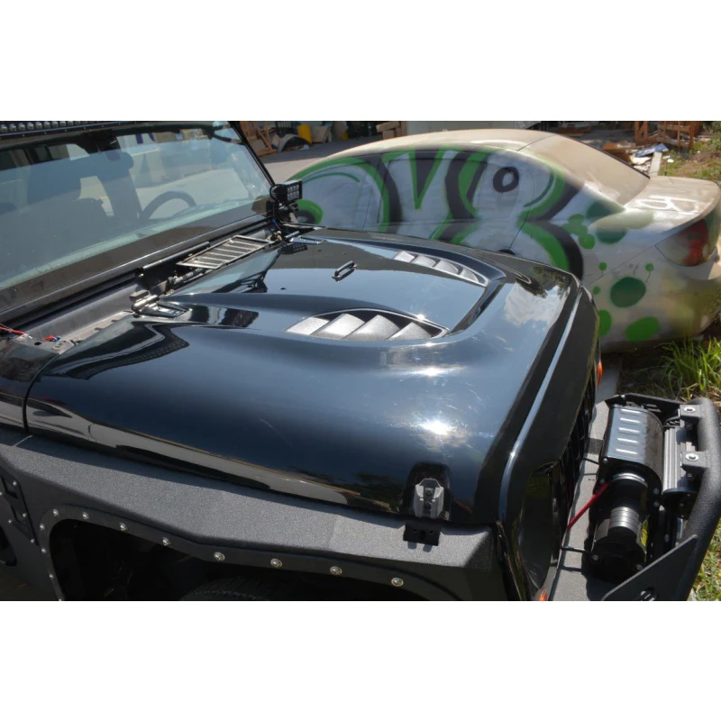 DV8 Offroad 2007-2018 Jeep Wrangler JK JKU 10Th Anniversary Hood Model HDMB07-TA - Image 2