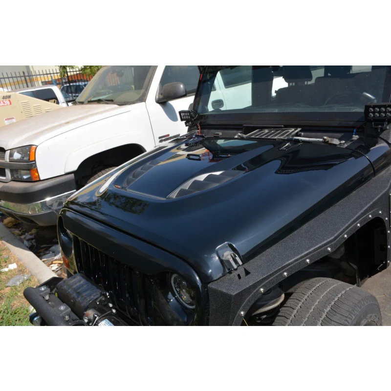 DV8 Offroad 2007-2018 Jeep Wrangler JK JKU 10Th Anniversary Hood Model HDMB07-TA - Image 7