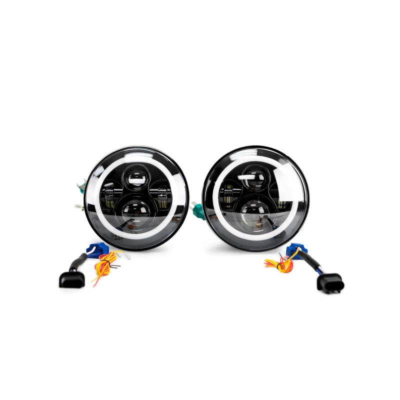 DV8 Offroad 2007-2018 Jeep Wrangler JK JKU Projector Led Headlights Model HL7JK-02 - Image 5
