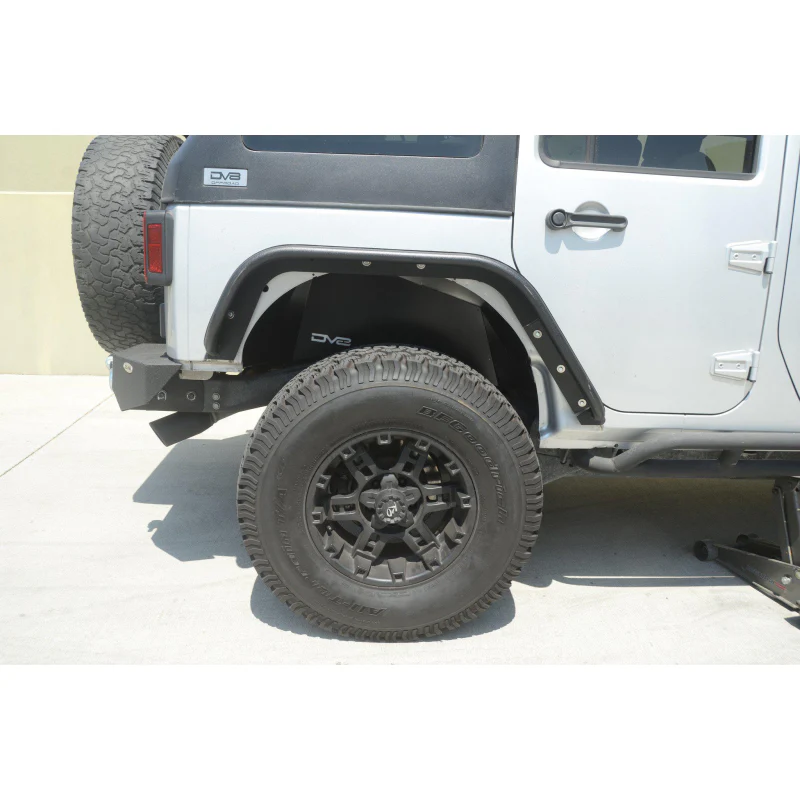 DV8 Offroad 2007-2018 Jeep Wrangler JK JKU Rear Inner Fenders , Black Model INFEND-01RB - Image 3