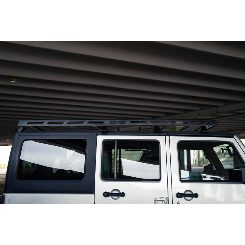 DV8 Offroad 2007-2018 Jeep Wrangler JKU 4-Door Full-Length Roof Rack Model RRJK-03 - Image 8