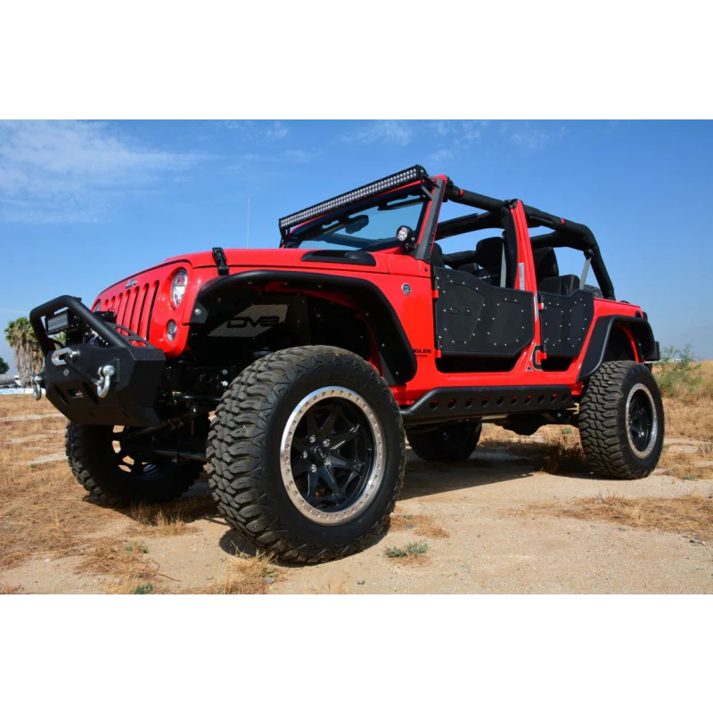 DV8 Offroad 2007-2018 Jeep Wrangler JKU Rear Rock Doors Model RDSTTB-01R - Image 2