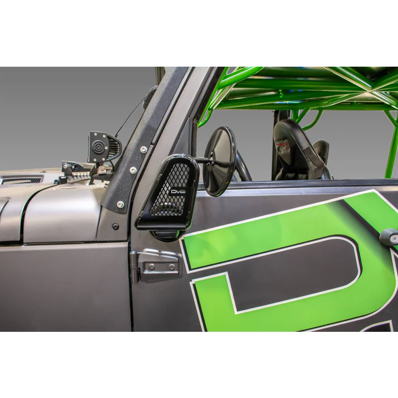 DV8 Offroad 2007-2018 Jeep Wrangler Tubular Mirrors Model D-JP-190050-B - Image 3