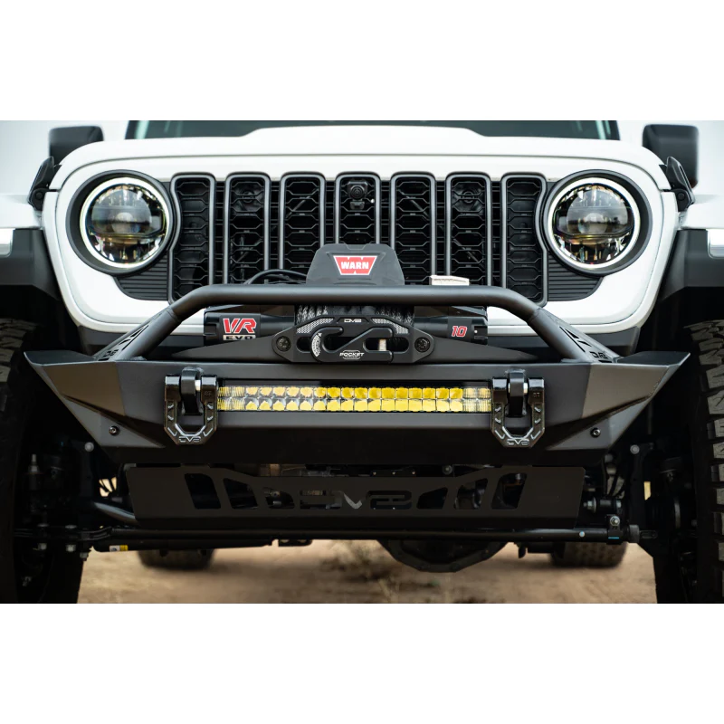 DV8 Offroad 2007-2025 Jeep GladiatorJT Wrangler JK JKU JL JLU Fs-1 Series Stubby Front Bumper Model FBJL-11 - Image 4