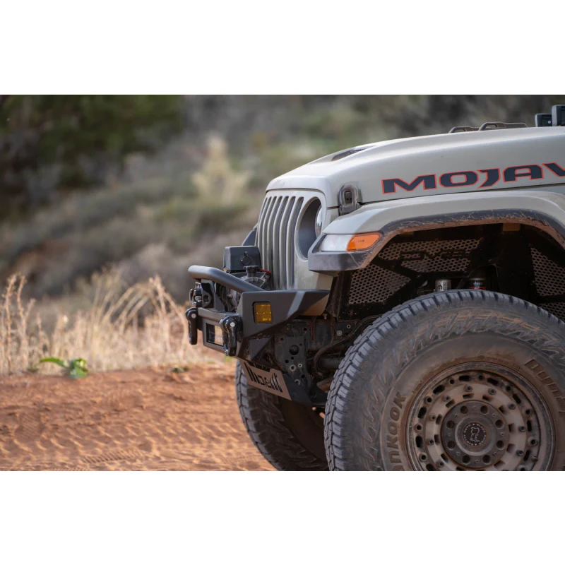 DV8 Offroad 2007-2025 Jeep GladiatorJT Wrangler JK JKU JL JLU Fs-7 Mid-Width Winch Front Bumper Model FBJL-07 - Image 9