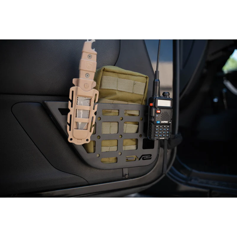 DV8 Offroad 2011-2018 Jeep Wrangler JK 2-Door Slim Front Door ONLY Molle Pockets Model MPJK-07 - Image 11