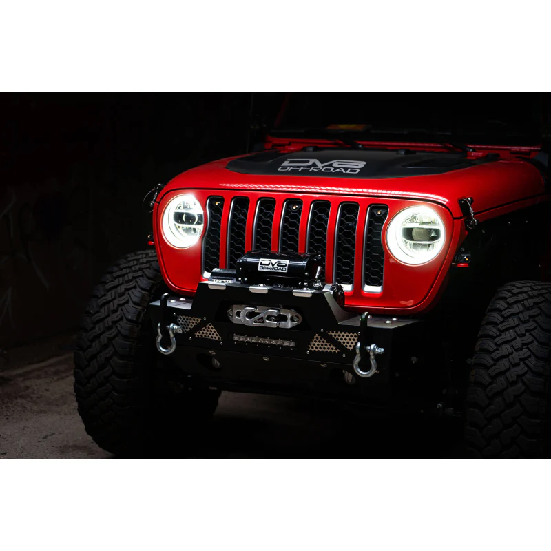DV8 Offroad 2018-2025 Jeep Jeep Gladiator JT Wrangler JL JLU LED Headlights - Chrome Model HLCJL-01 - Image 16