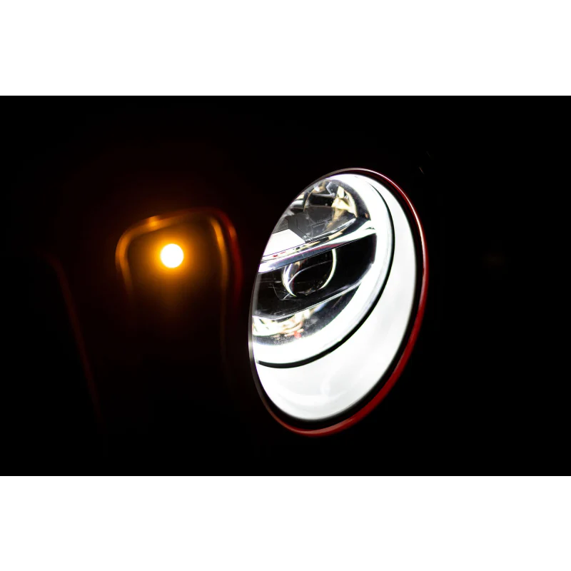 DV8 Offroad 2018-2025 Jeep Jeep Gladiator JT Wrangler JL JLU LED Headlights - Chrome Model HLCJL-01 - Image 4