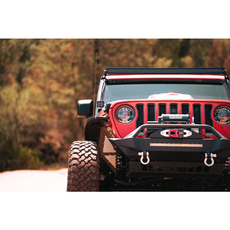 DV8 Offroad 2018-2025 Jeep Jeep Gladiator JT Wrangler JL JLU LED Headlights - Chrome Model HLCJL-01 - Image 6