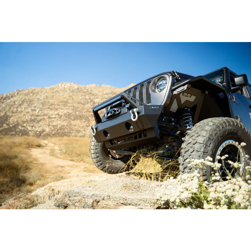 DV8 Offroad 2018=2025 Jeep Wrangler JL JL , Gladiator JT Front Bumper Sway-Bar Disconnect Motor Skid Plate Model SPJL-02 - Image 8