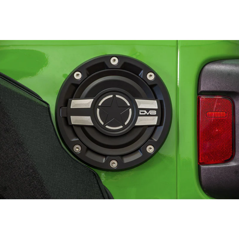 DV8 Offroad 2018-2025 Jeep Wrangler JL JLU Fuel Door Model D-JL-190004-MIL - Image 2