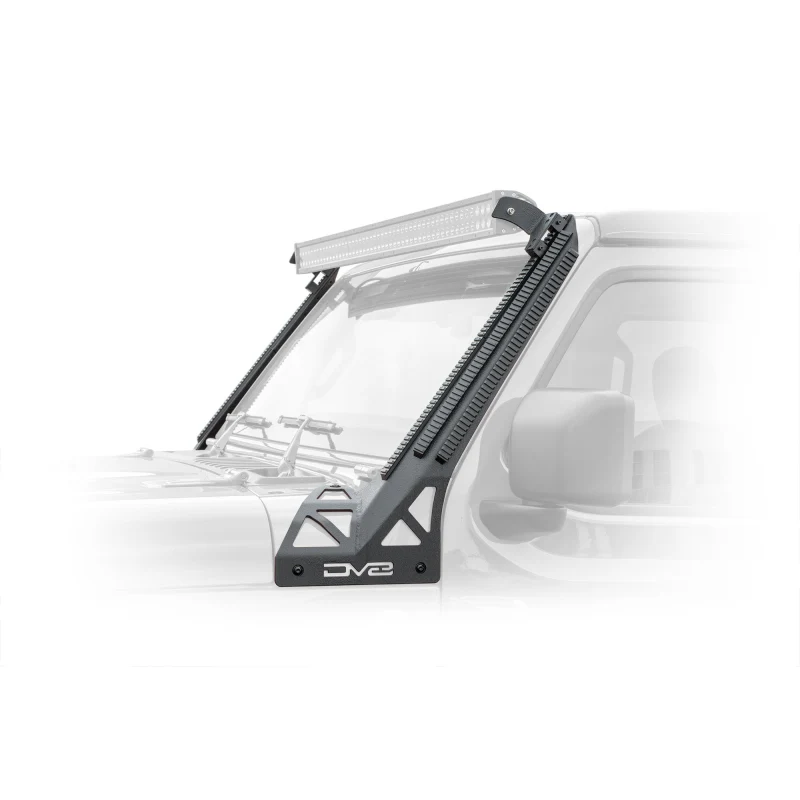 DV8 Offroad 2018-2025 Jeep Wrangler JL JLU Gladiator JT A-Pillar Mount With Rail Accessory Mount System Model D-JL-190052-PIL - Image 5