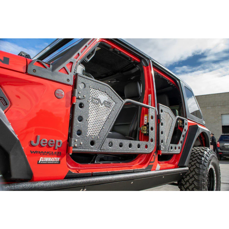 DV8 Offroad 2018-2025 Jeep Wrangler JL JLU Gladiator JT Front Rock Doors Model RDJL-01F - Image 3