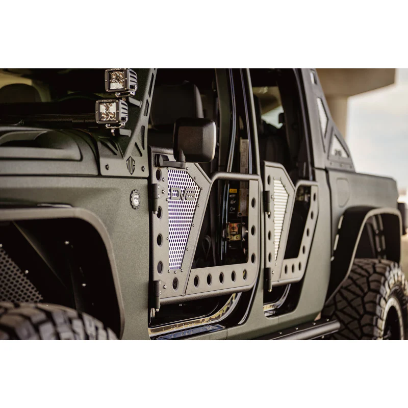 DV8 Offroad 2018-2025 Jeep Wrangler JL JLU Gladiator JT Front Rock Doors Model RDJL-01F - Image 7