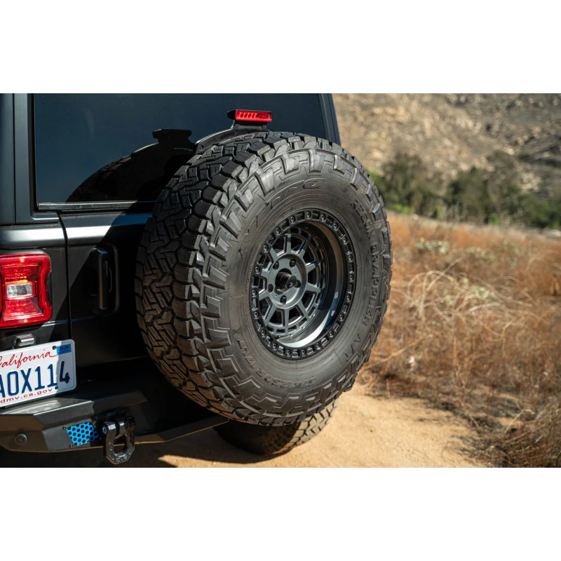 DV8 Offroad 2018-2025 Jeep Wrangler JL, JLU Mto Series Bumper Spare Tire Swing Gate Model TCJL-13 - Image 5