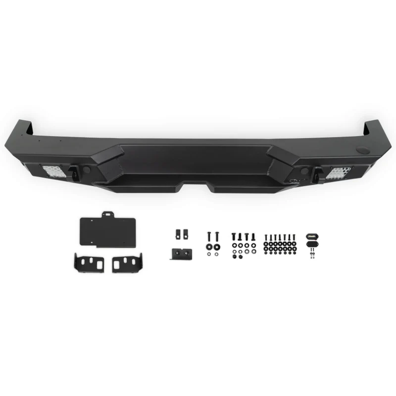 DV8 Offroad 2018-2025 Jeep Wrangler JL JLU Mto Series Rear Bumper W/ Optional Tire Carrier Model RBJL-13