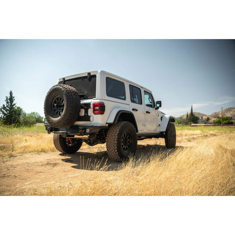 DV8 Offroad 2018-2025 Jeep Wrangler JL JLU Mto Series Rear Bumper W/ Optional Tire Carrier Model RBJL-13 - Image 9