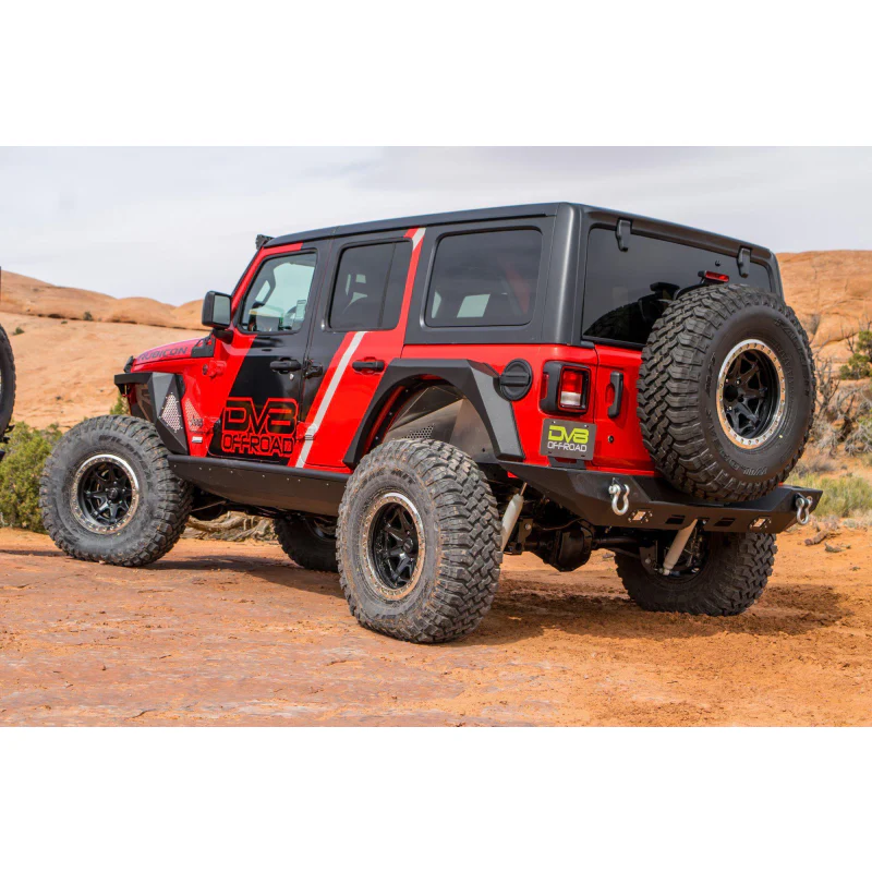 DV8 Offroad 2018-2025 Jeep Wrangler JL JLU Rear Inner Fenders Black Model INFEND-03RB - Image 2