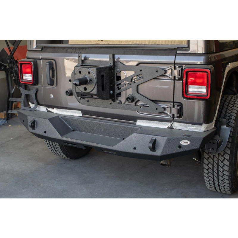 DV8 Offroad 2018-2025 Jeep Wrangler Tailgate Mounted Tire Carrier Model TCJL-01 - Image 2