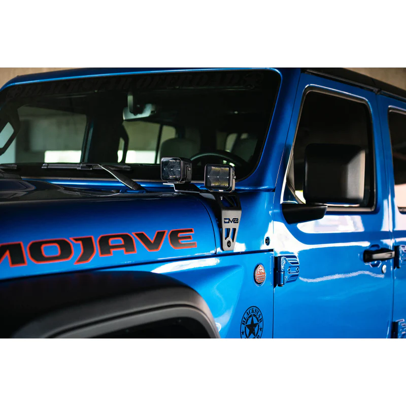 DV8 Offroad 2018-2025 JeepWrangler JL JLU 392 Gladiator JT , MojDual Pod Light Mounts Model LBJL-06