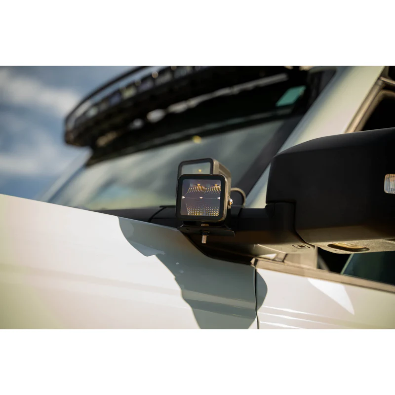 DV8 Offroad 2021-2025 Ford Bronco A-Pillar Dual Light Pod Drop Mounts Model LBBR-08