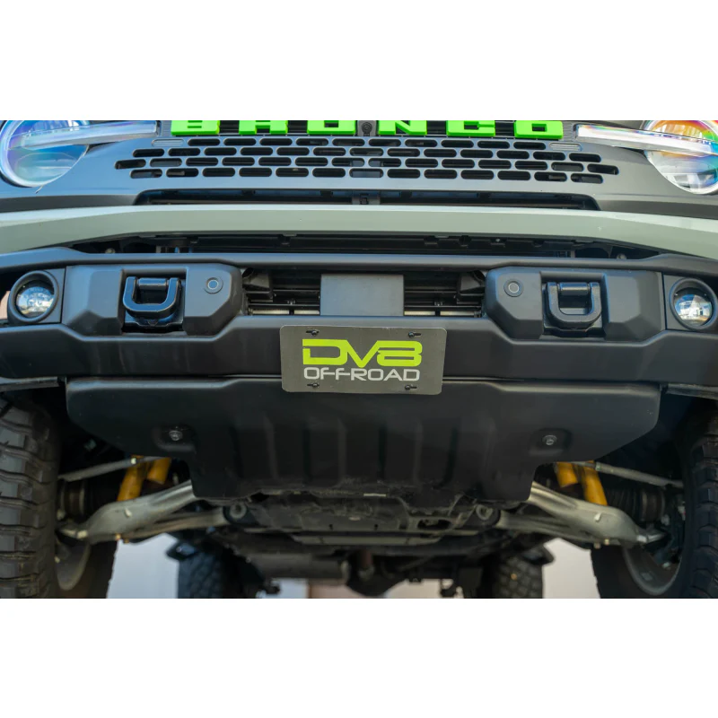 DV8 Offroad 2021-2025 Ford Bronco Capable Bumper Slanted Front License Plate Mount Model LPBR-05 - Image 4