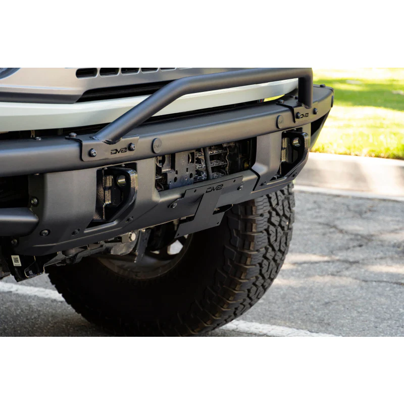 DV8 Offroad 2021-2025 Ford Bronco Factory Front Bumper License Relocation Bracket Model LPBR-01 - Image 3