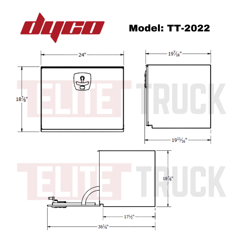 Dyco Steel Underbody Truck Toolbox With Shelf - Image 5