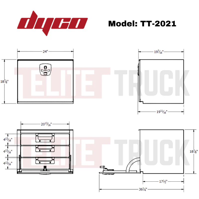 Dyco Steel Underbody Truck Toolbox With Drawers - Image 9