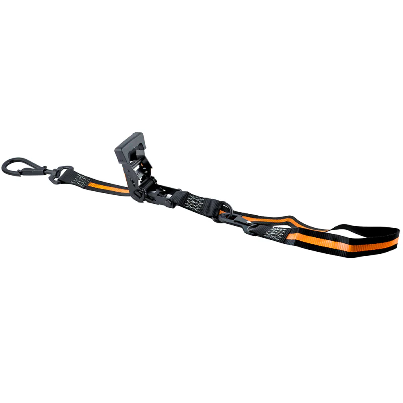 Erickson Manufacturing 2 Pack 1.5 In X 8Ft 2000Lb Big Hook Ratchet Tie Downs Black With Orange Stripe Model 05715