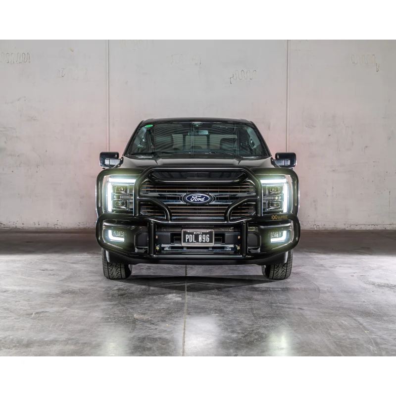 Ex-Guard Kit Extreme-Duty Full-Height Coverage Black Grille Guard Kit w/ Mounting Bracket and Winch Box with Recovery Point Model HX-50BG3-FD1521-MB-21HX-FD15-WB - Image 4