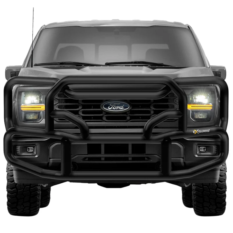 Ex-Guard Kit Extreme-Duty Full-Height Coverage Black Grille Guard Kit w/ Mounting Bracket Model HX-50BG3-FD1521-MB-21HX-FD15